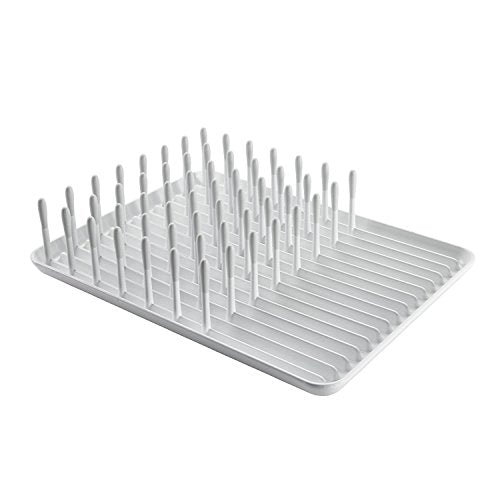 OXO Good Grips Compact Dish Rack, Biscuit, 13-3/4" x 10-3/8" x 3-1/2" h for Storage