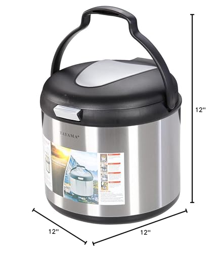 Tayama Stainless Steel Thermal Cooker,Black,7 Qt.,TXM-70CFZR