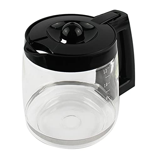 12-Cup Glass Carafe Replacement Compatible with Hamilton Beach Coffeemaker Models 46310, 49976, 49966, 49350, 49957, 49954, 49933, 49980A, 49980Z, 49983, 49618, 46300, 49950