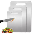 3 Pack, 100% Pure Titanium Cutting Board - Non-Slip Kitchen Chopping Board, Dishwasher Safe, Scratch Resistant, Easy to Clean, Durable & Hygienic for Meat, Vegetables, and Fruits (M+L+XL）