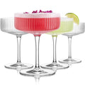 LUNA & MANTHA Martini Glasses, Martini Cocktail Glasses for Margarita, Manhattan, Cosmopolitan, Espresso, Home Bar, Evening Parties, Birthdays, Housewarming Gift,Set of 4-10oz