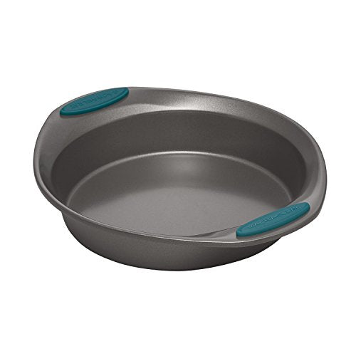 Rachael Ray Yum-o! Nonstick Bakeware Oven Lovin' Baking Pans Set, 10-Piece, Gray and Marine Blue