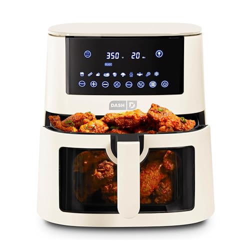 Dash Clear View Digital Air Fryer, Has AirCrisp Technology, For Family-Sized