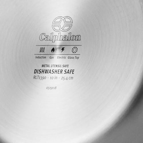 Calphalon Premier Stainless steel superior even heating. 3 Ply metal construction, Ergonomic Handles stay cool. Oven, Gas, Electric, Glass top, and Induction safe.