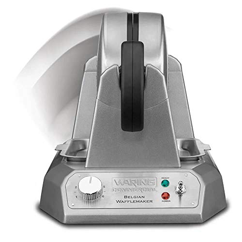 Waring Commercial Belgian Waffle Maker, 25 Waffles per Hour, Rotary Feature for Even Baking, Triple-Coated Nonstick Plates, NSF Certified, WW180X