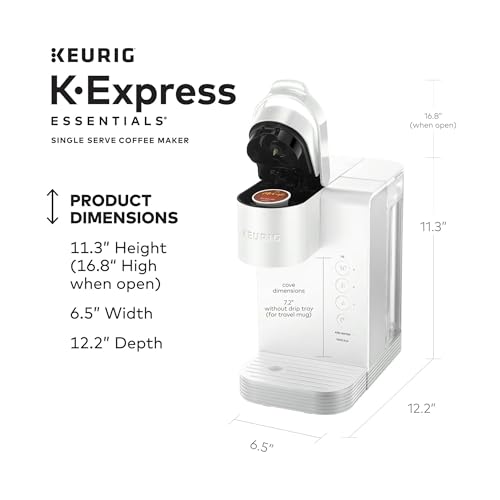 Keurig K Express Essentials Single Serve K Cup Coffee Maker (White)
