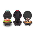 Dash Mini Maker Set - Customized Treat Maker - Supports Multi-Function Cooking - Easy Cleanup and User-Friendly Design - White, Aqua & Red - Waffle, Grill & Griddle Irons