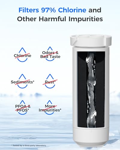 Waterdrop XWF Refrigerator Water Filter, Replacement for GE® WR17X30702, NSF 42 & 372 Certified, Compatible with GNE27, GFE26, GDE25, GSS25, PSE25 Series Refrigerators, 3 Pack (Not XWFE®)