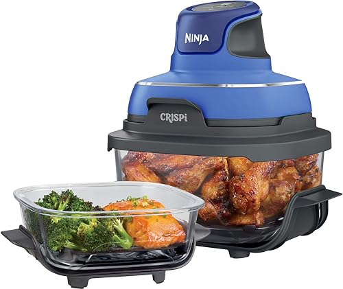 Ninja Crispi Air Fryer, Microwave, Freezer & Dishwasher Safe, Non Toxic Glass Portable Cooking