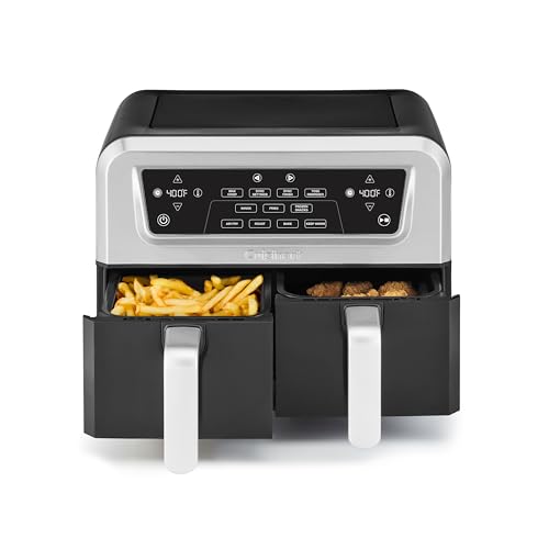 Cuisinart Dual Basket Air Fryer, 2-4.25 QT Baskets, Total 8.5 QT, 4 Functions Air Fry, Roast, Bake and Keep