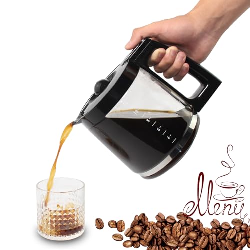12-Cup Glass Carafe Replacement Compatible with Hamilton Beach Coffeemaker Models 46310, 49976, 49966, 49350, 49957, 49954, 49933, 49980A, 49980Z, 49983, 49618, 46300, 49950