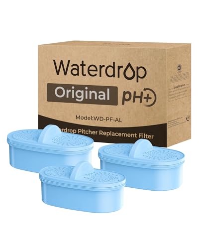 [Original] Waterdrop PF-AL Alkaline Water Filter Replacement for Waterdrop Pitcher and Dispenser Filtration System, Increase PH, Improved Coffee Taste, Last Up to 2 Months/100 Gallons, 3 Pack