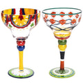 ZAVOOS Set of 2 Margarita Glass, 10 Oz Mexican Hand Blown Glasses Modern Bar Cups for Martini, Handcrafted Coupe Drinking Glassware Stemware for Cocktail Champagne, Party Decorations
