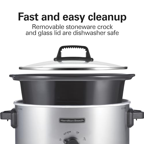 Hamilton Beach 6 Quart Slow Cooker With 3 Cooking Settings