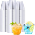 BYSNOW 300 Pack 9 oz Clear Disposable Plastic Cups, Clear Plastic Cups Tumblers Cocktail Glasses, Disposable For Holiday, Wedding, Party