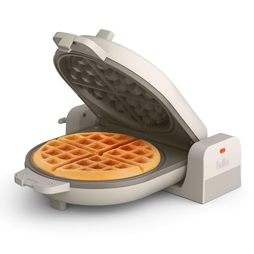 bella Flip-n-Store Waffle Maker with EverGood Ceramic Nonstick Coating, Fits-anywhere Kitchenware, Power Indicator