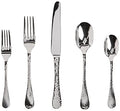 GINKGO International Lafayette 20-Piece Stainless Steel Flatware Set, Service for 4, Silver, 36015-9