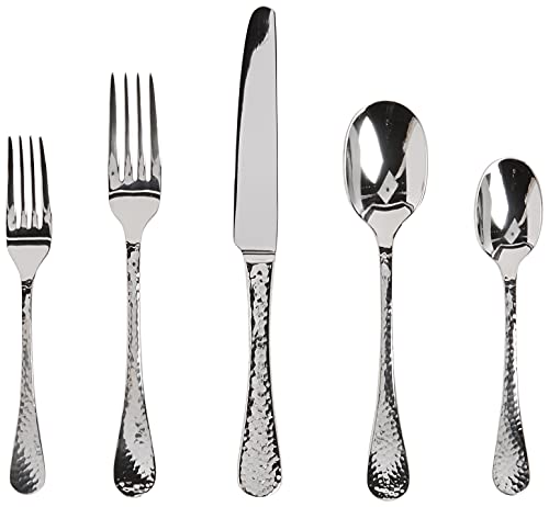GINKGO International Lafayette 20-Piece Stainless Steel Flatware Set, Service for 4, Silver, 36015-9