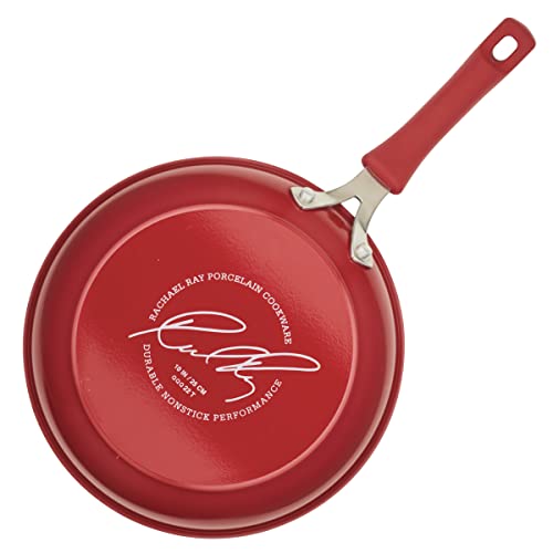Rachael Ray Cook + Create Aluminum Nonstick Cookware Set, 10-Piece, Red