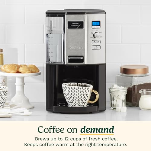 Cuisinart Coffee Maker, 12 Cup Programmable Drip Coffeemaker with Auto Shut-Off, Self cleaning, Home & Office Coffee Machine, DCC-3000NAS, Black