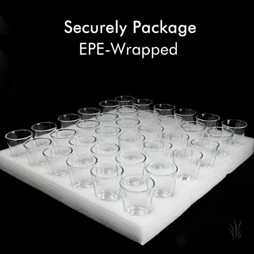 INFTYLE Shot Glasses 36 Pack, 2oz Clear Heavy Base Stackable, Bar Essential