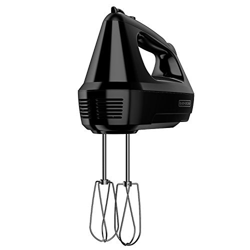 6-Speed Easy Storage Hand Mixer with 5 Attachments & Storage Case, Black