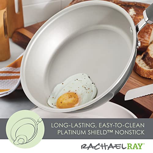 Rachael Ray Create Delicious Nonstick Cookware Induction Pots and Pans Set, 13 Piece - Gray Shimmer