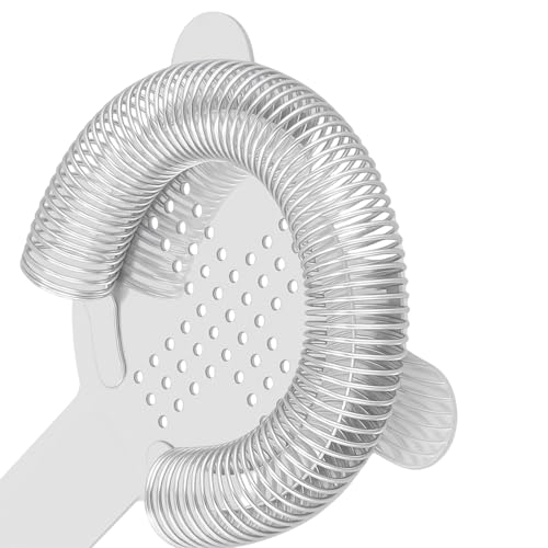 HEIHAK 10 PCS Cocktail Strainer Bulk, 3.9 X 6.5 Inch Stainless Steel Bar Strainer, Bar Tools Drink Strainer for Home and Professional Bartenders