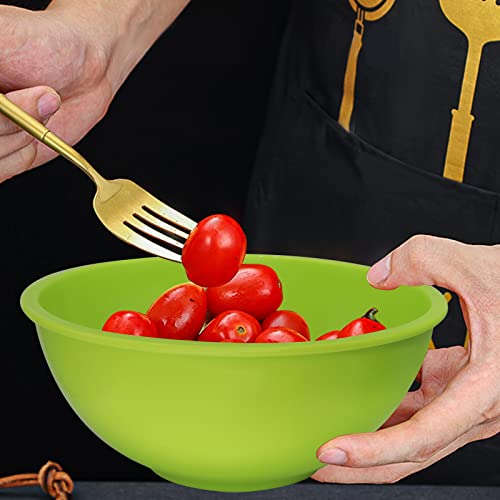 ATRDTO Classic Mixing Bowl Set, Microwave and Dishwasher Safe,Ideal for Baking, Prepping, Cooking and Serving Food (Set of 6) (Red)