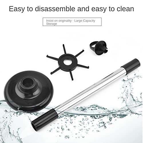 QIXIAMO Swivel Kitchen Utensils Stand with 6 Hooks Rotatable Kitchenware Holder Rack Home Kitchen Utensils Organizer Holder, 42x13cm, Black＋silver