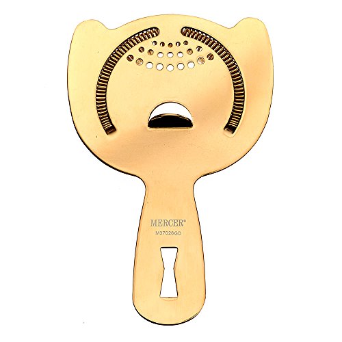 Barfly Heavy Duty Spring Bar Strainer, Gold Plated