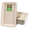 bloomoon 50 Pack 14 Inch Disposable Food Trays, Large Paper Plates 14 inch Crawfish Trays BBQ Plates Disposable Platters Trays for Party, Seafood Boil Party Supplies