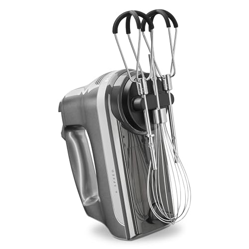 KitchenAid 6 Speed Hand Mixer w/Flex Edge Beaters, KHM6118, Contour Silver