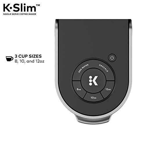 Keurig K-Slim Single Serve K-Cup Pod Coffee Maker, Multistream Technology, 3 Brew Sizes, Slim and Sleek Design, 46oz Removable Reservoir, Black