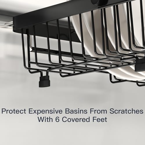 MAJALiS Dish Drying Rack Over The Sink with Utensil Holder