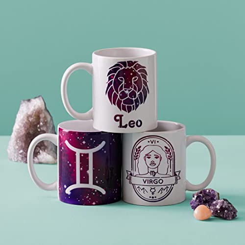 Cricut Beveled Blank, Ceramic-Coated, Dishwasher & Microwave Safe Mug to Decorate, Mug Press & Infusible Ink Compatible,12 Oz Sublimation, Ideal for Crafts and Printing, 6 Count, White