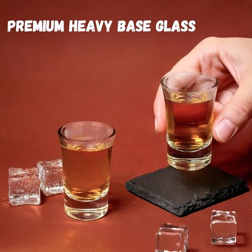 A&A Wonders 1.5 Oz Shot Glasses Set Of 8 With Heavy Base - Shot Glass Set, Weighted shotglass - For Vodka Tequila Shot Glasses Gift Box (Set of 8)