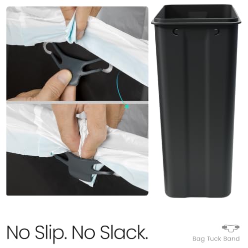 Home Zone Living 12 Gallon Kitchen Trash Can with Slim Fit Design
