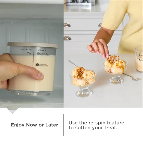 BLACK+DECKER Ice Cream Maker for Families & Kids – Make Protein, Keto & Dairy-Free Ice Cream, Gelato & Milkshakes at Home – Easy Creamy Pint Machine with Mix-Ins