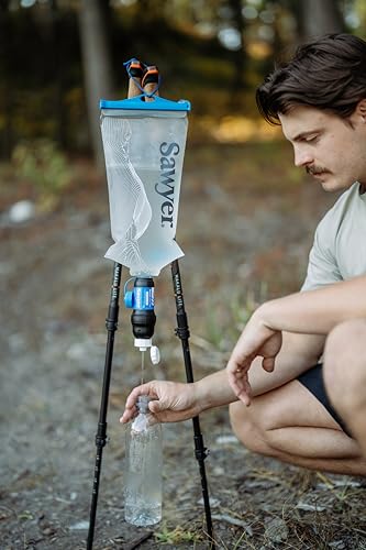 Sawyer Squeeze Water Filtration System, Cnoc Premium 2 Liter Bladder, Clear