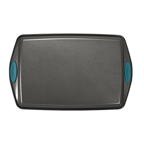 Rachael Ray Yum-o! Nonstick Bakeware Oven Lovin' Baking Pans Set, 10-Piece, Gray and Marine Blue