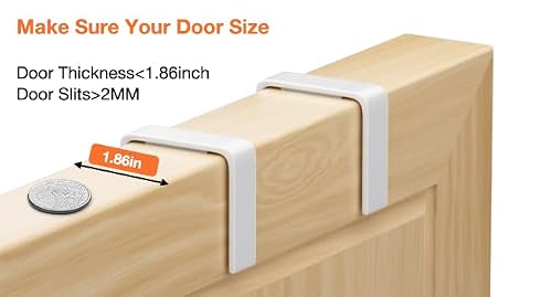 Hocookeper 10 Tier Over the Door Pantry Organizer, Over the Door Spice Rack with Adjustable Baskets, Metal Hanging Door Pantry Organizers and Storage for Kitchen Bathroom Bedroom, White