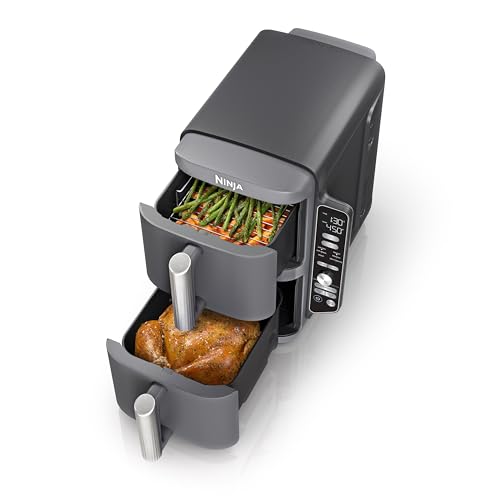 Ninja DoubleStack XL 2-Basket Air Fryer, Smart Cook System, DoubleStack Technology Cooks 4 Foods at Once, 10 QT