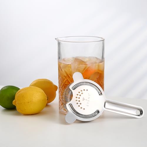 Etens Cocktail Strainer 2 Pack, Bulk Bar Strainers for Bartending, Martini Strainer for Boston Shaker Mixing Glass, Bartender Hawthorne Strainer w/Removable Spring – Bar Supplier for Restaurant