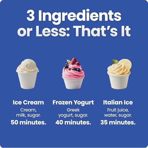 Iceman by Chefman Ice Cream Maker, No Pre-Freezing with Built-In Compressor, Makes Ice Cream, Froyo, Sorbet, Sherbet, Italian Ice, Frozen Yogurt, Digital Display w/ 3 Presets, 2 Pint Inserts Included