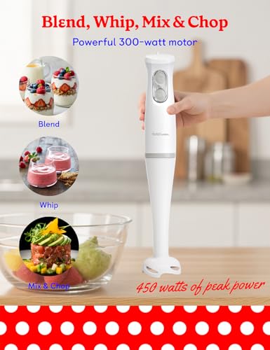 Betty Crocker 2-Speed Hand Blender, 20-Oz. Beaker, BC-4307W, White