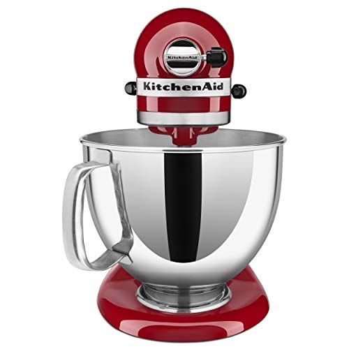 KitchenAid Value Bundle Artisan Series 5 Quart Tilt-Head Stand Mixer with Included Flex Edge Beater, KSM150FEER, Empire Red