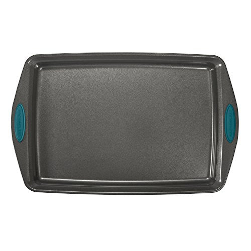Rachael Ray Yum-o! Nonstick Bakeware Oven Lovin' Baking Pans Set, 10-Piece, Gray and Marine Blue