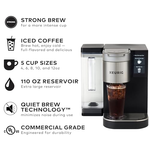 Keurig K-2550 Medium Business Single Serve Coffee Maker, 110 oz Water Reservoir, Silver/Black