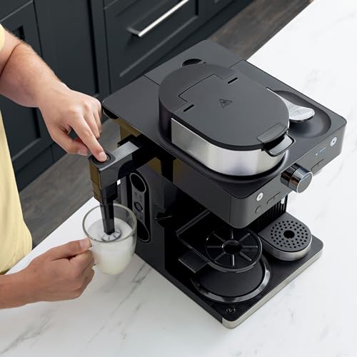 Ninja (Refurbished) CFN602 Espresso & Coffee Barista System with Ristretto Function, Single-Serve Coffee, Compatible with Nespresso Capsule, 12-Cup Carafe, Built-in Frother (Renewed)